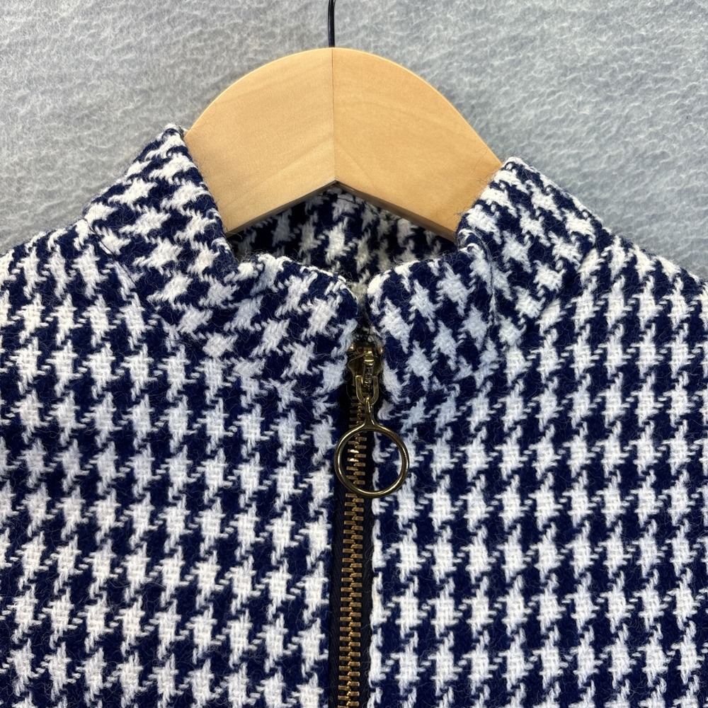 True Vintage Child's Houndstooth Suit 70s Blue Zipper Size 10 30" Chest Unique - Picture 3 of 16